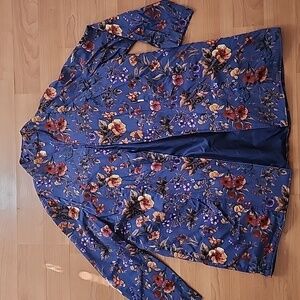 Floral Long Lightweight Jacket/Blazer